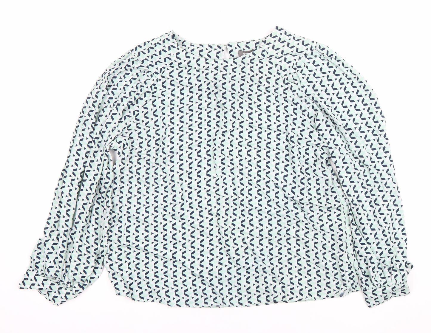 Max Women’s Multicoloured Geometric Long Sleeve Blouse UK 14