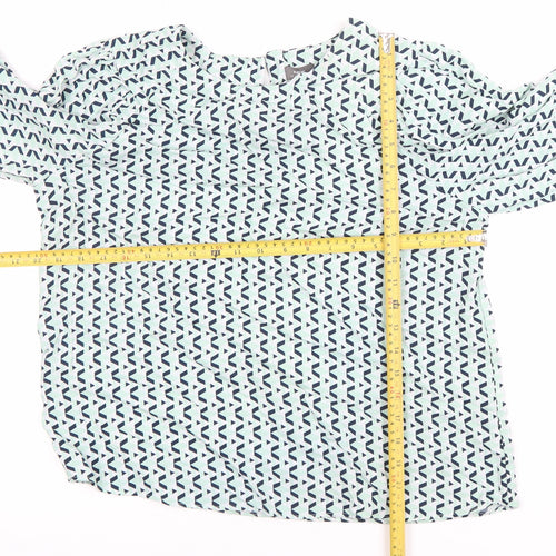 Max Women’s Multicoloured Geometric Long Sleeve Blouse UK 14