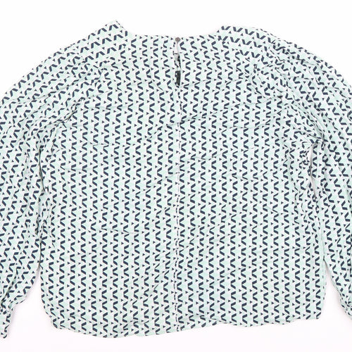 Max Women’s Multicoloured Geometric Long Sleeve Blouse UK 14