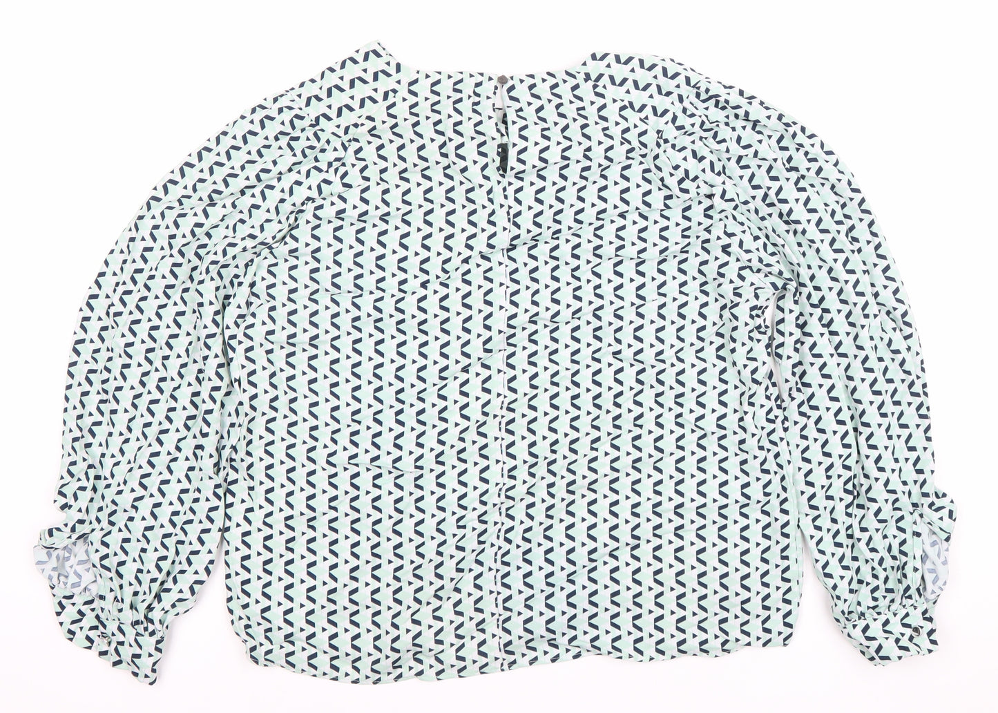 Max Women’s Multicoloured Geometric Long Sleeve Blouse UK 14