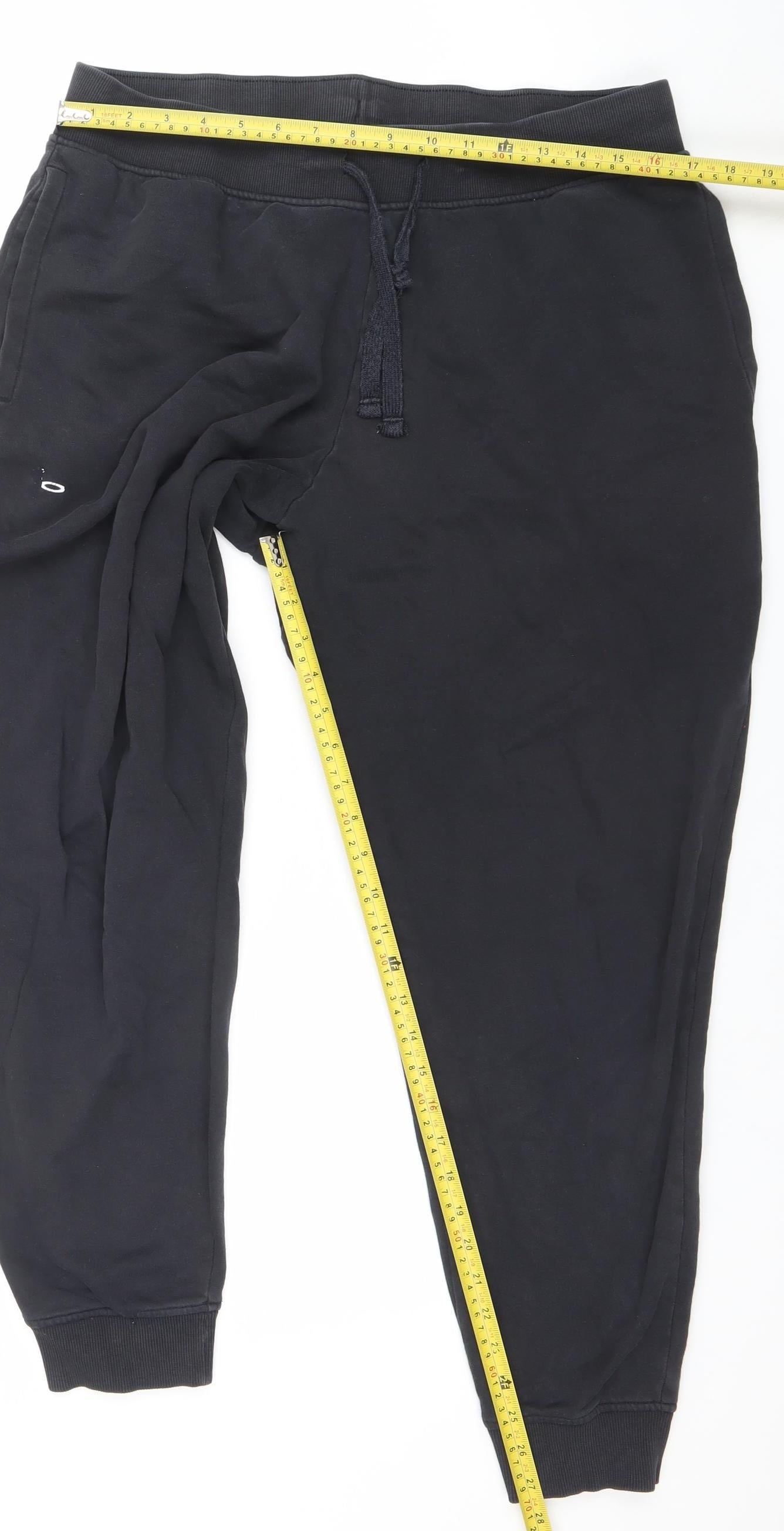 Armani Men’s Black Jogger Sweatpants M Regular Fit Cotton Blend