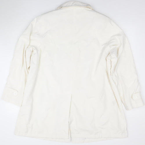 YAZZ Women’s White Long Rain Coat Size 24 Polyester Lined