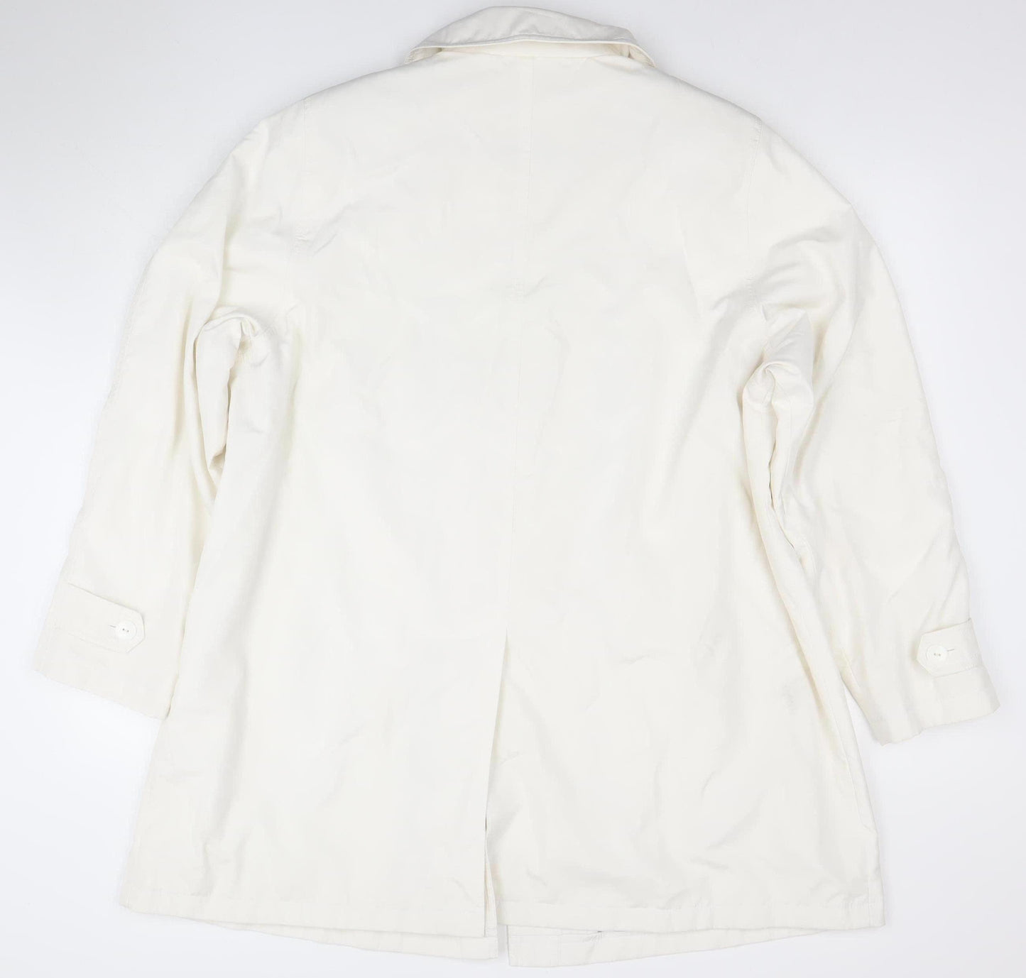 YAZZ Women’s White Long Rain Coat Size 24 Polyester Lined