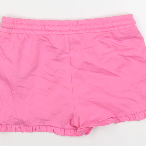 Disney Girls Pink Stitch Sweat Shorts 9 Years Elastic Waist Casual Summer