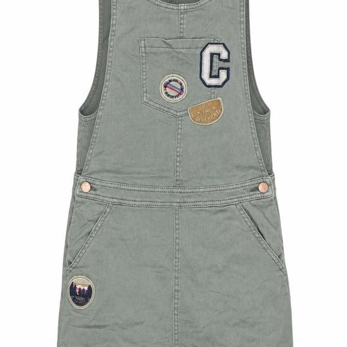 Marks and Spencer Girls Green Pinafore Dress 12-13 Years Embroidered Casual