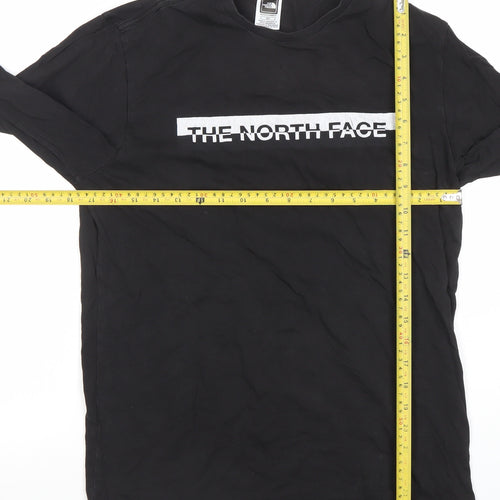 The North Face Men's Black Long Sleeve Logo Cotton T-Shirt Size S