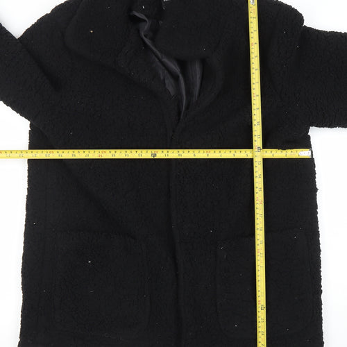 Brave Soul Women’s Black Fleece Lined Mid-Length Coat Size 14