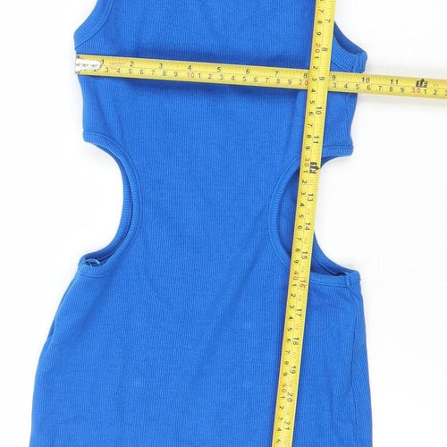 ZARA Women’s Blue Sleeveless Bodycon Knit Dress Size S