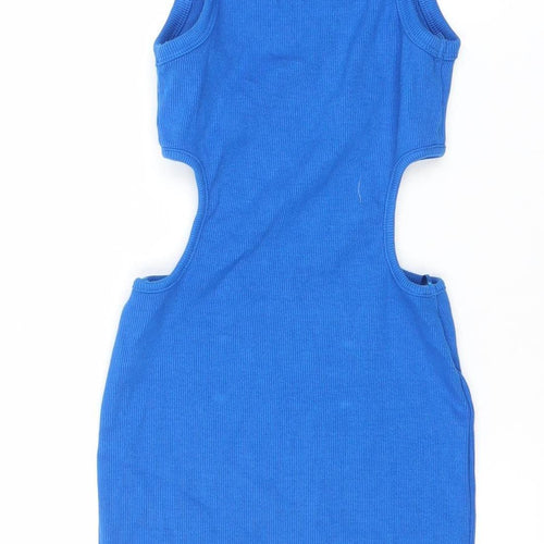 ZARA Women’s Blue Sleeveless Bodycon Knit Dress Size S