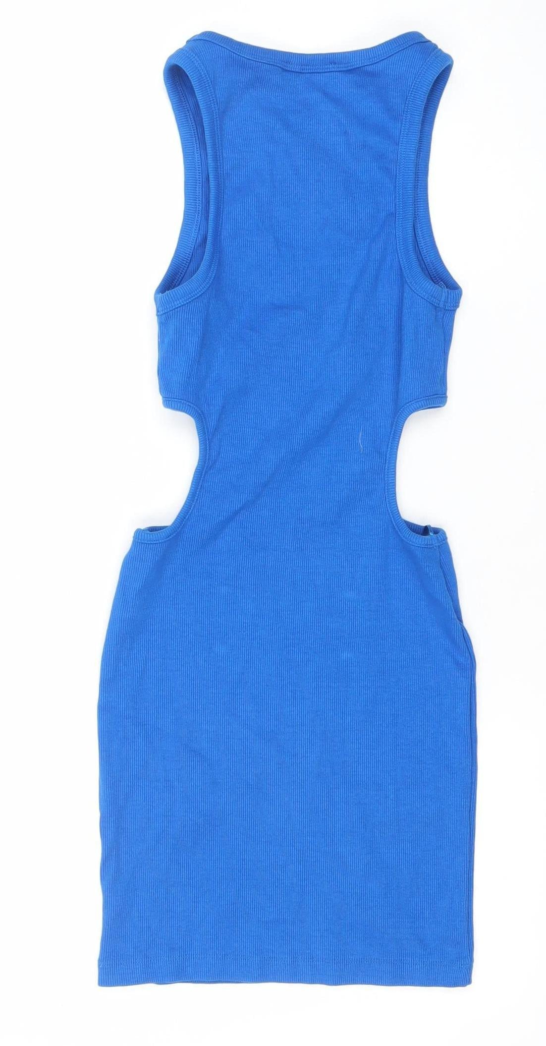 ZARA Women’s Blue Sleeveless Bodycon Knit Dress Size S