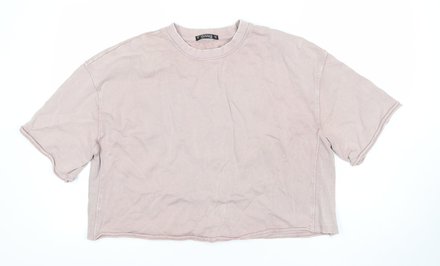 Dunnes Women’s Pink Cotton Relaxed Fit Short Sleeve T-Shirt M
