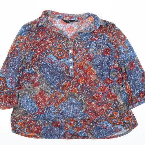 Isle Essentials Women's Multicoloured Size 16 Tunic Blouse