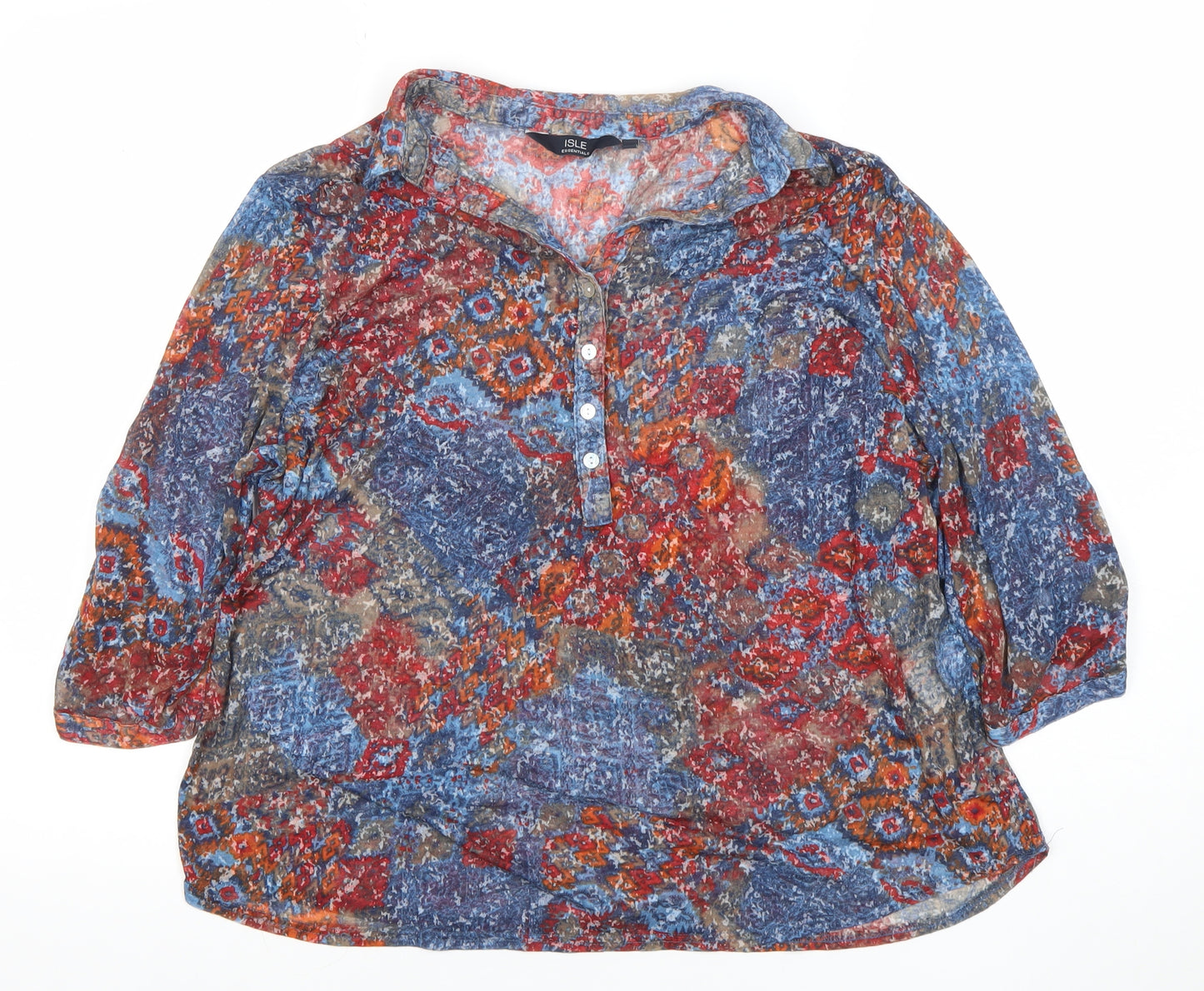 Isle Essentials Women's Multicoloured Size 16 Tunic Blouse