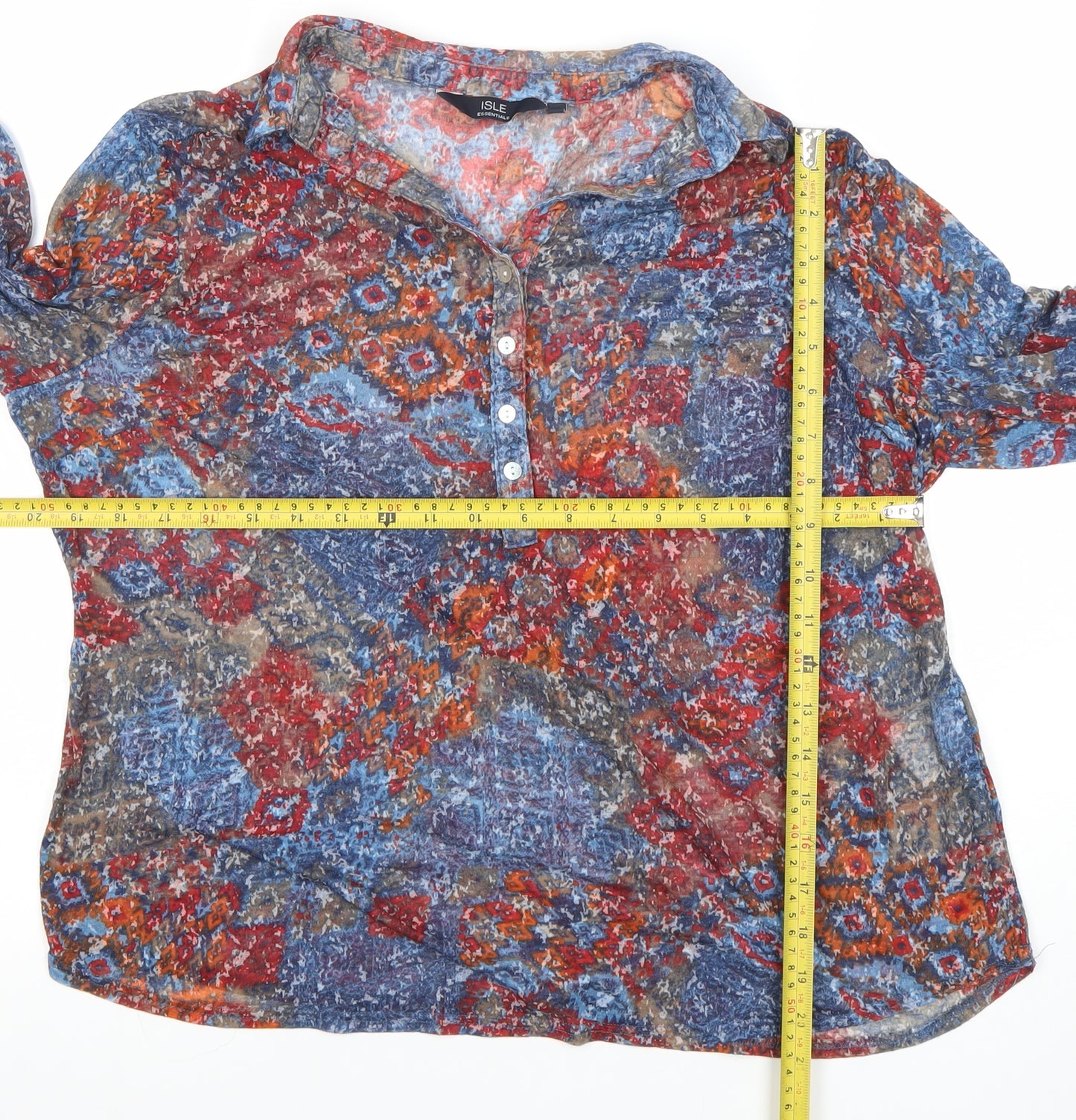 Isle Essentials Women's Multicoloured Size 16 Tunic Blouse