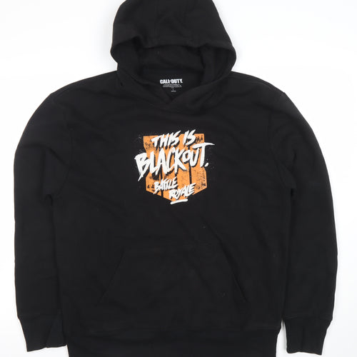 Call of Duty Men's Black Pullover Hoodie L Blackout Battle Royale Fleece
