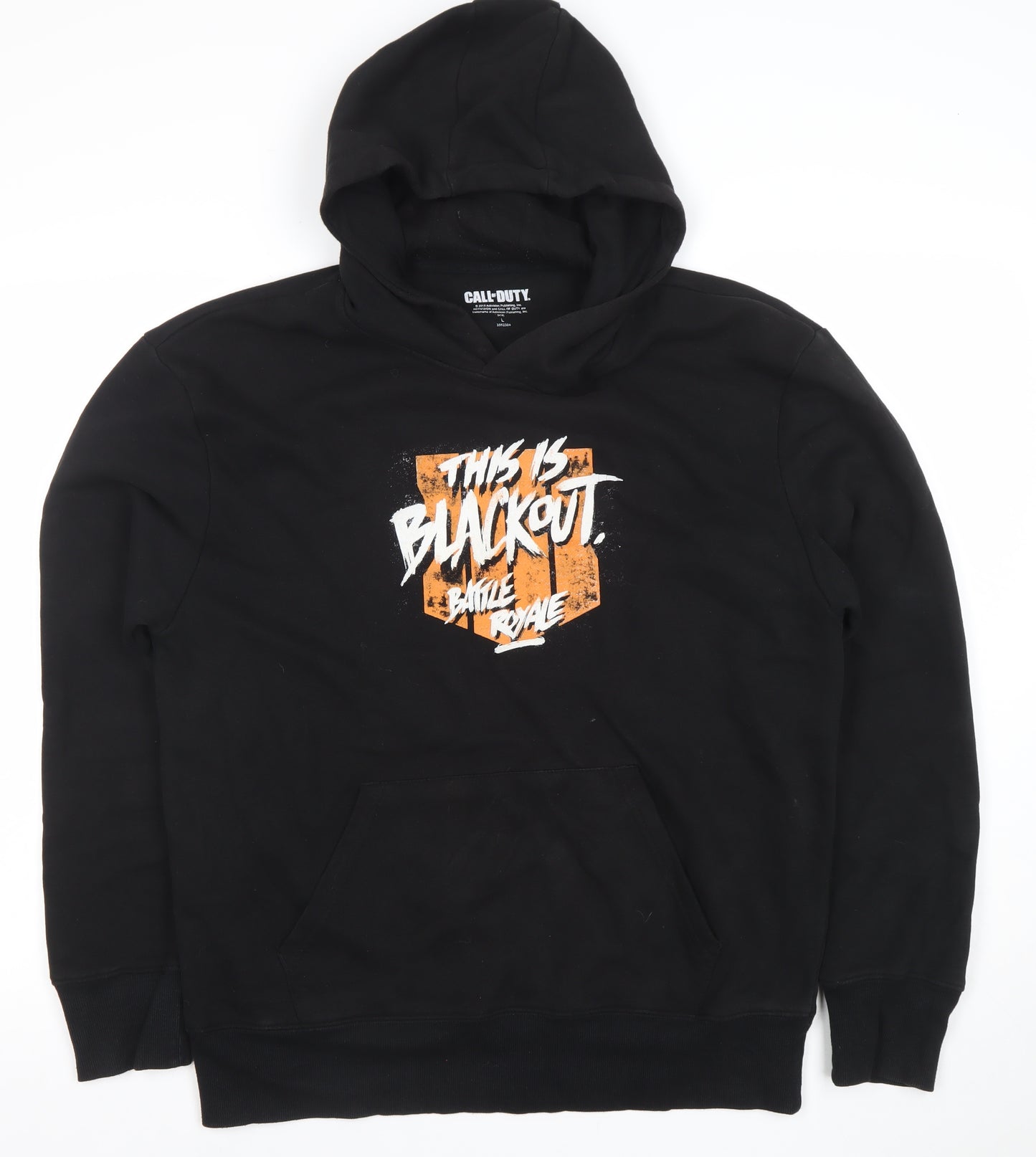 Call of Duty Men's Black Pullover Hoodie L Blackout Battle Royale Fleece
