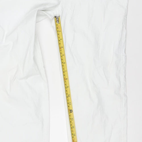 Gallery Womens White Straight Stretch Jeans Size Small