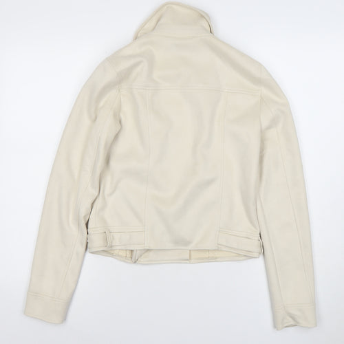 Relish Noless Women's Ivory Biker Jacket Size S Classic Zip Softshell