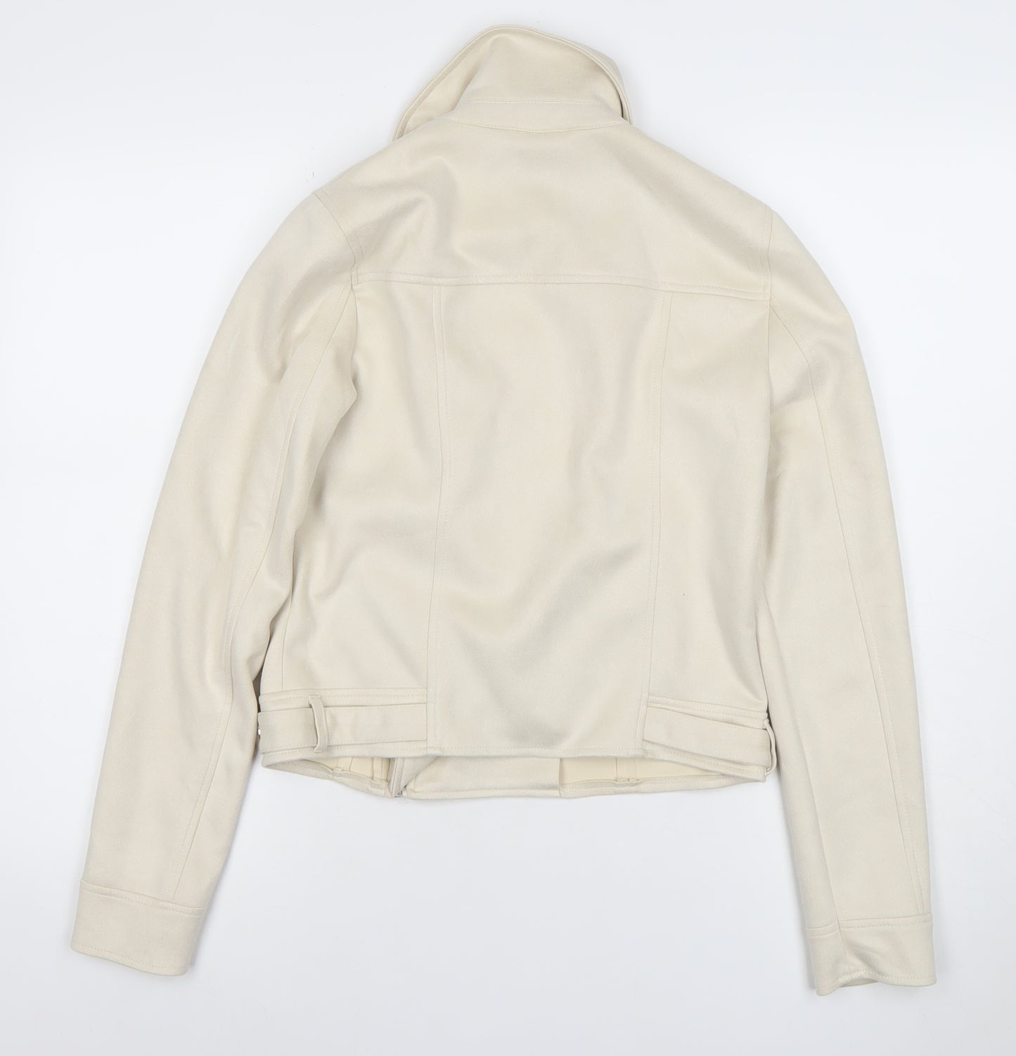 Relish Noless Women's Ivory Biker Jacket Size S Classic Zip Softshell