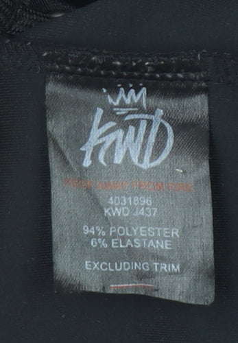 KWD Boys Black Blue Camouflage Full Zip Hoodie 14-15 Years Polyester Blend