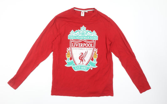 Liverpool FC Red Long Sleeve Cotton Men's Pyjama Top Size S