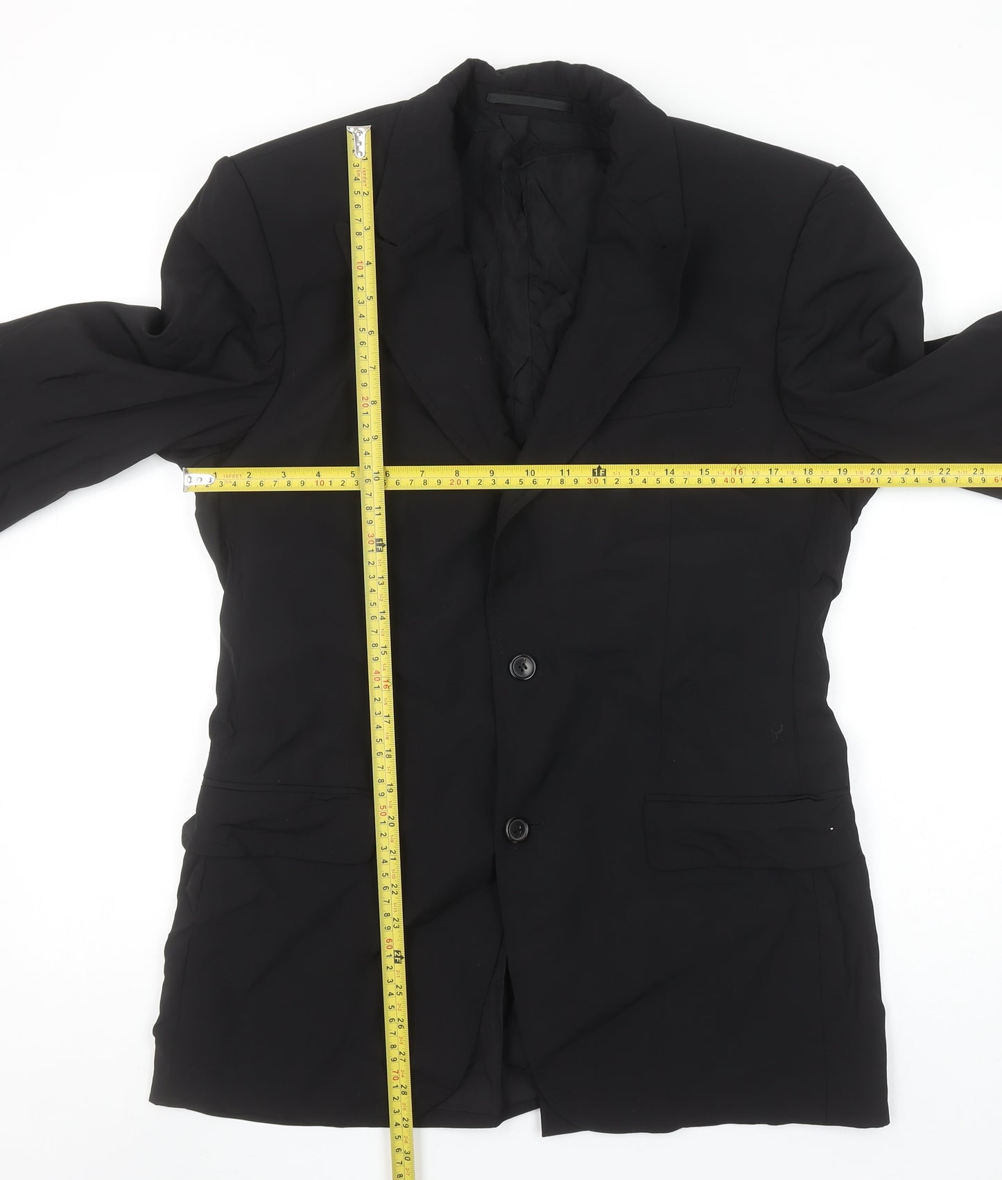 Hugo Boss Men's Black Wool Classic Blazer Jacket Size 38 Regular