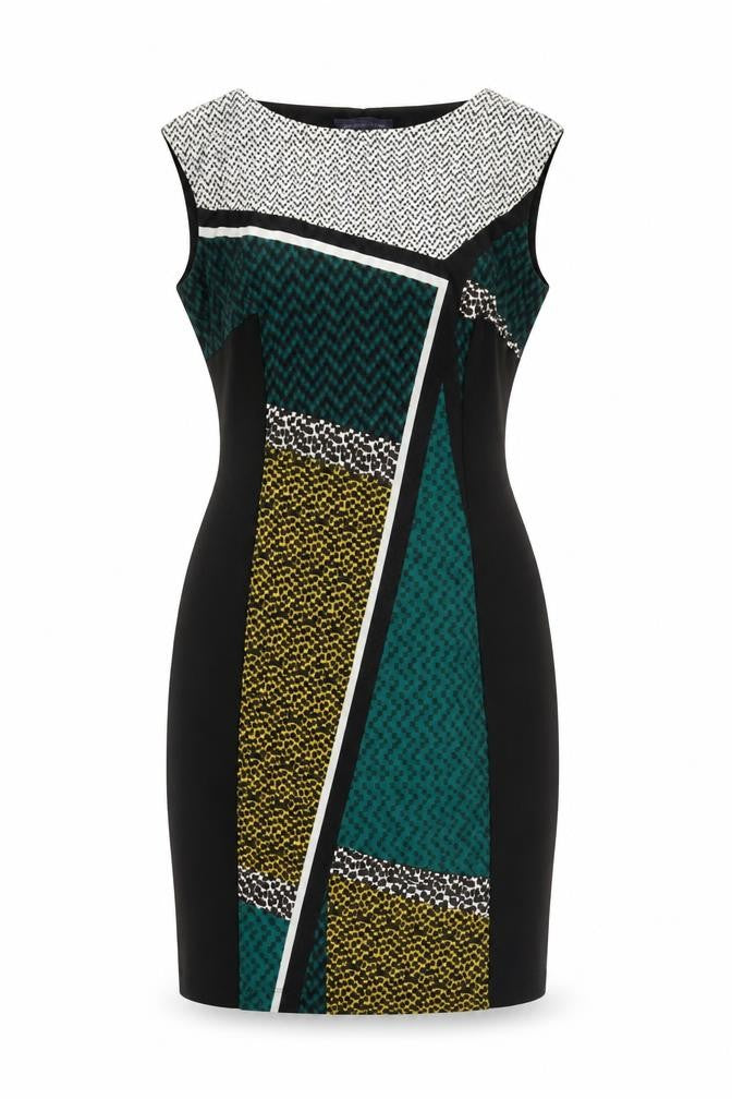 Front view of Marks & Spencer Women's Multicoloured Petite, size 10, Sheath Dress