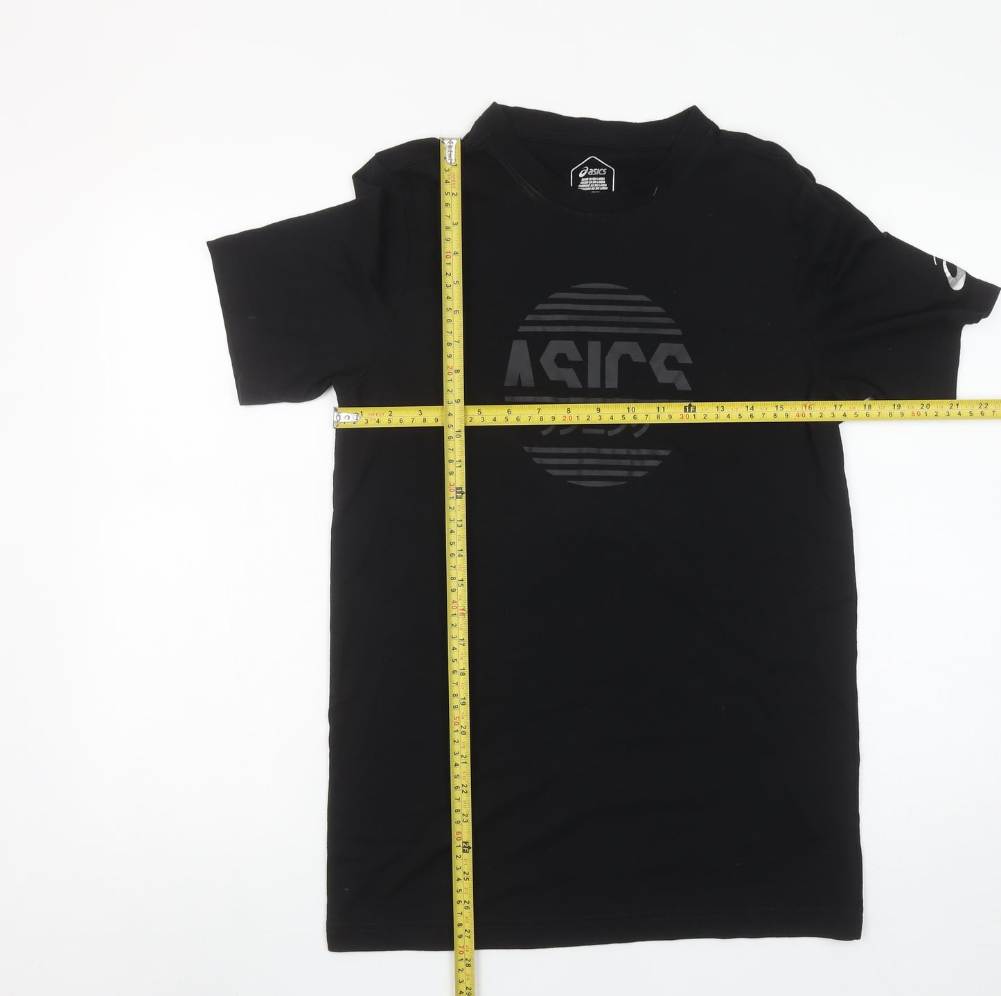 ASICS Men's Black Medium Running Graphic T-Shirt