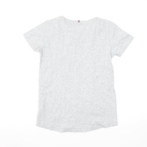 Tommy Hilfiger Men's Grey Organic Cotton Logo T-Shirt L