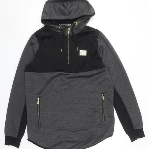 Supply & Demand Men’s Grey Half Zip Hoodie Size M Regular Fit