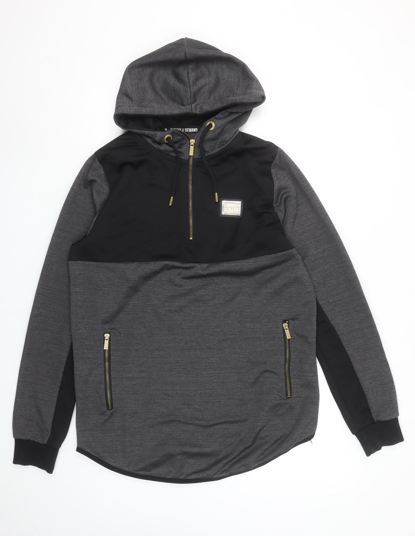 Supply & Demand Men’s Grey Half Zip Hoodie Size M Regular Fit
