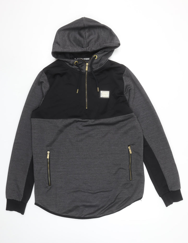Supply & Demand Men’s Grey Half Zip Hoodie Size M Regular Fit