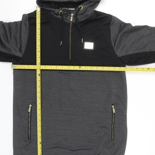 Supply & Demand Men’s Grey Half Zip Hoodie Size M Regular Fit
