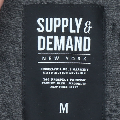 Supply & Demand Men’s Grey Half Zip Hoodie Size M Regular Fit