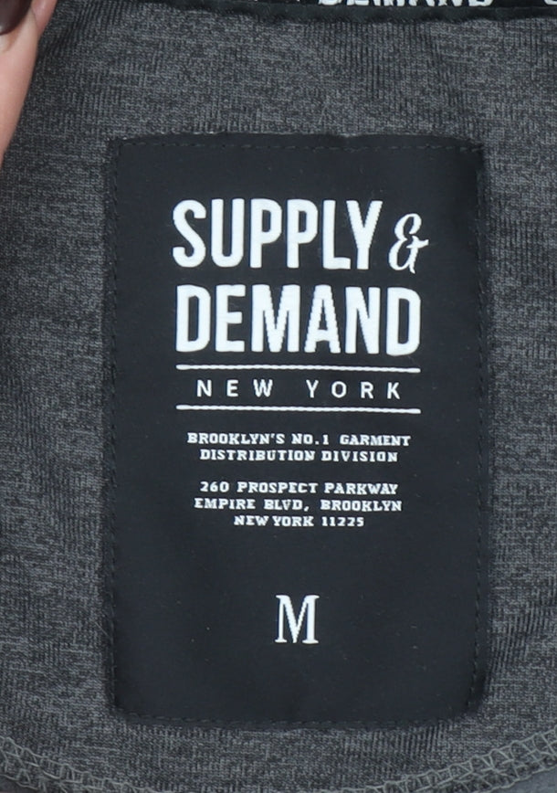 Supply & Demand Men’s Grey Half Zip Hoodie Size M Regular Fit