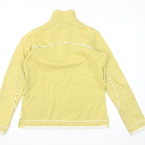Fat Face Women’s Yellow 1/4 Zip Pullover Sweatshirt Size 10