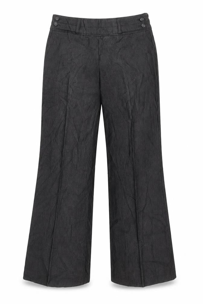 Front view of Marks & Spencer women’s grey wide-leg trousers uk 16 polyester blend