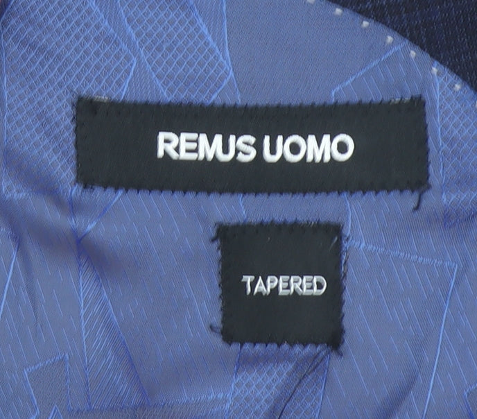 Remus Uomo Men's Blue Check Slim Fit 42R Blazer Jacket
