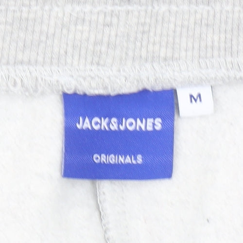 Jack & Jones Mens Grey Jogger Trousers Medium Regular Fit