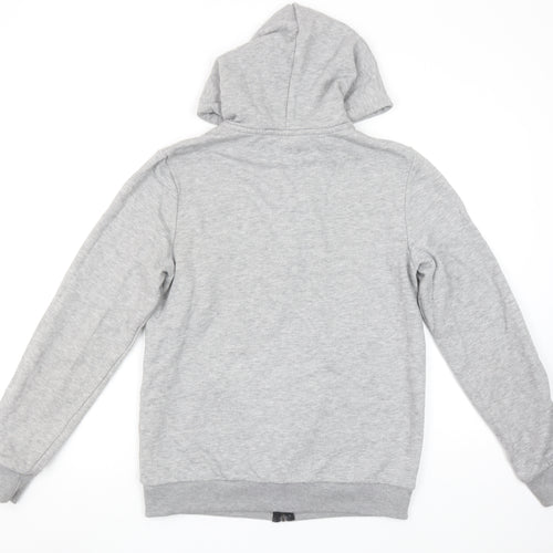 DFND Men's Grey Full Zip Hoodie Small Logo Detail Casual Sweatshirt