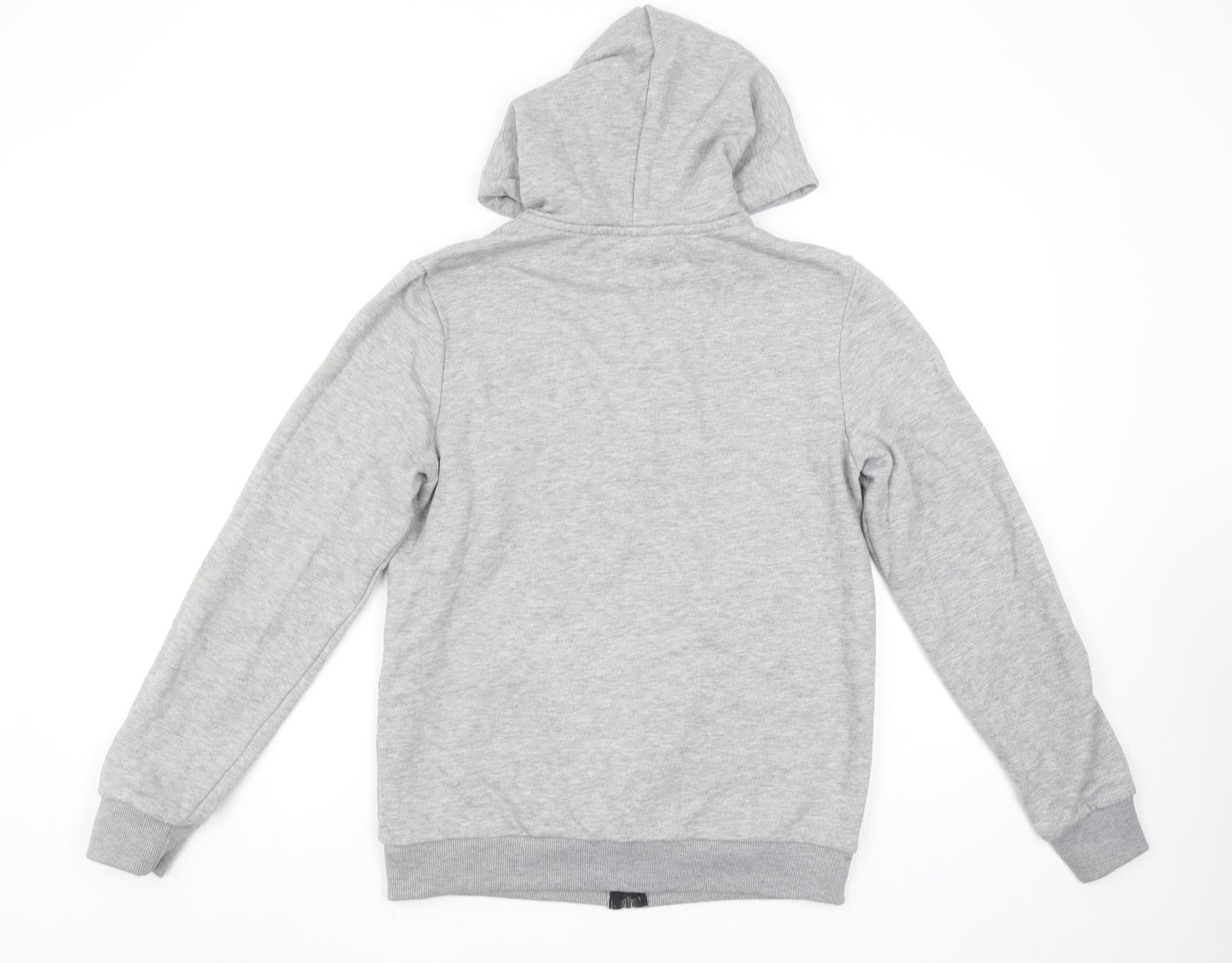DFND Men's Grey Full Zip Hoodie Small Logo Detail Casual Sweatshirt