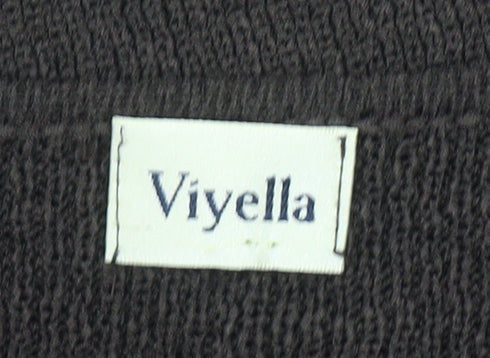 Viyella Women Brown V-Neck Long Sleeve Knit Pullover Jumper M
