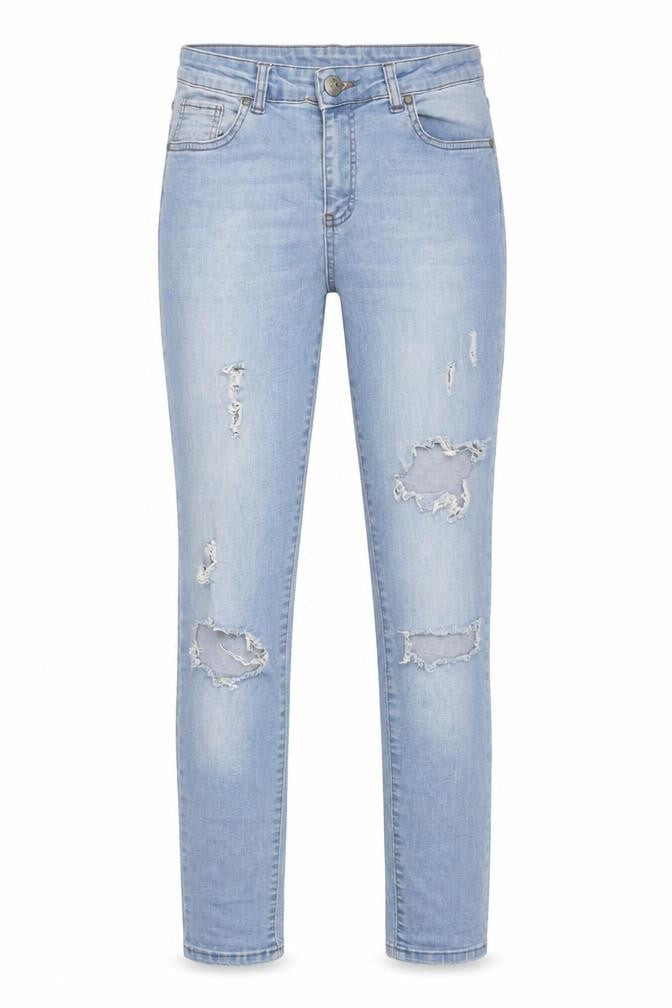 AKSU BLUE Womens Light Blue Distressed Skinny Jeans Size 31