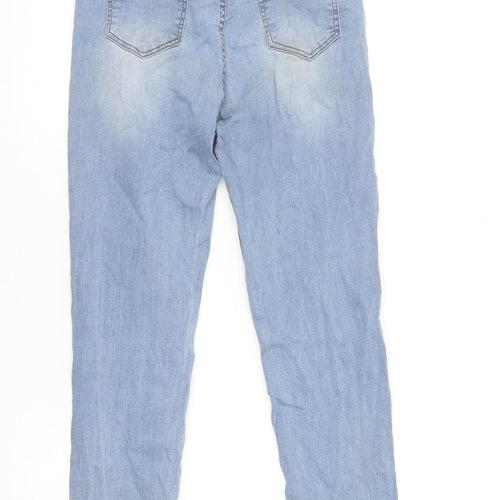 AKSU BLUE Womens Light Blue Distressed Skinny Jeans Size 31