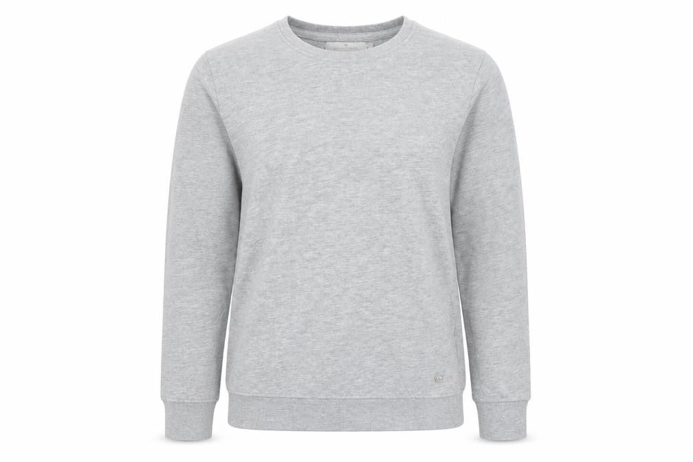 Front view of Our Essential Woman Grey Crew Neck Long Sleeve Sweatshirt M