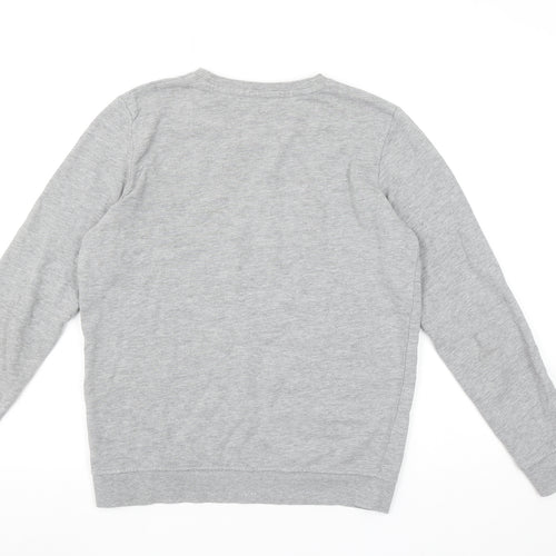 Our Essential Woman Grey Crew Neck Long Sleeve Sweatshirt M