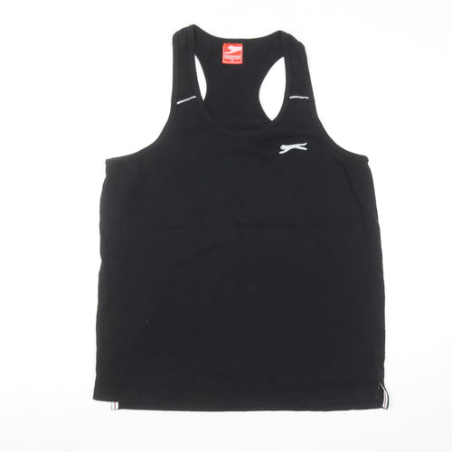 Slazenger Men’s Black Cotton Tank Top M Athletic Gym Vest
