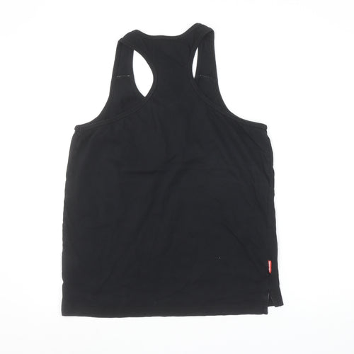 Slazenger Men’s Black Cotton Tank Top M Athletic Gym Vest