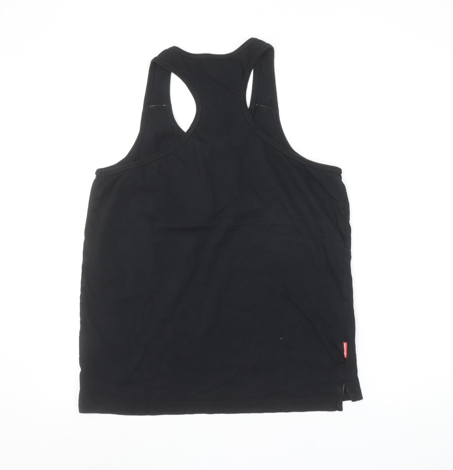 Slazenger Men’s Black Cotton Tank Top M Athletic Gym Vest