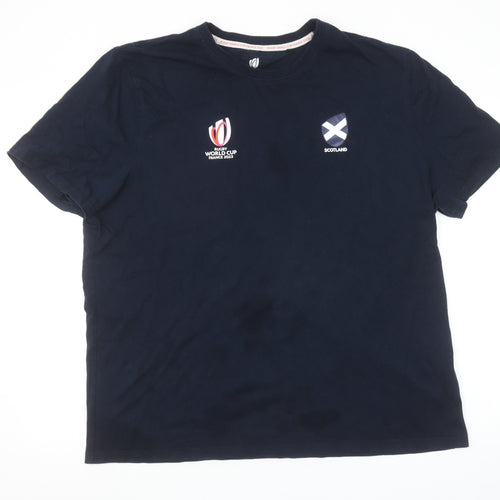 Rugby World Cup 2023 Scotland Navy Cotton Men's 2XL T-Shirt